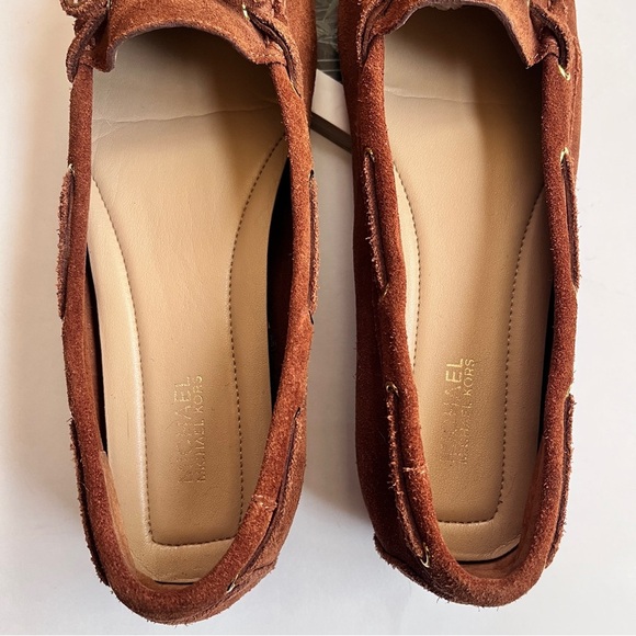 Michael Kors Amber Brown Suede Moccasin Square Toe Women’s Loafer Size 7.5 - Picture 7 of 13